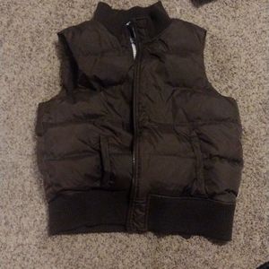 Brown sleeveless old navy vest